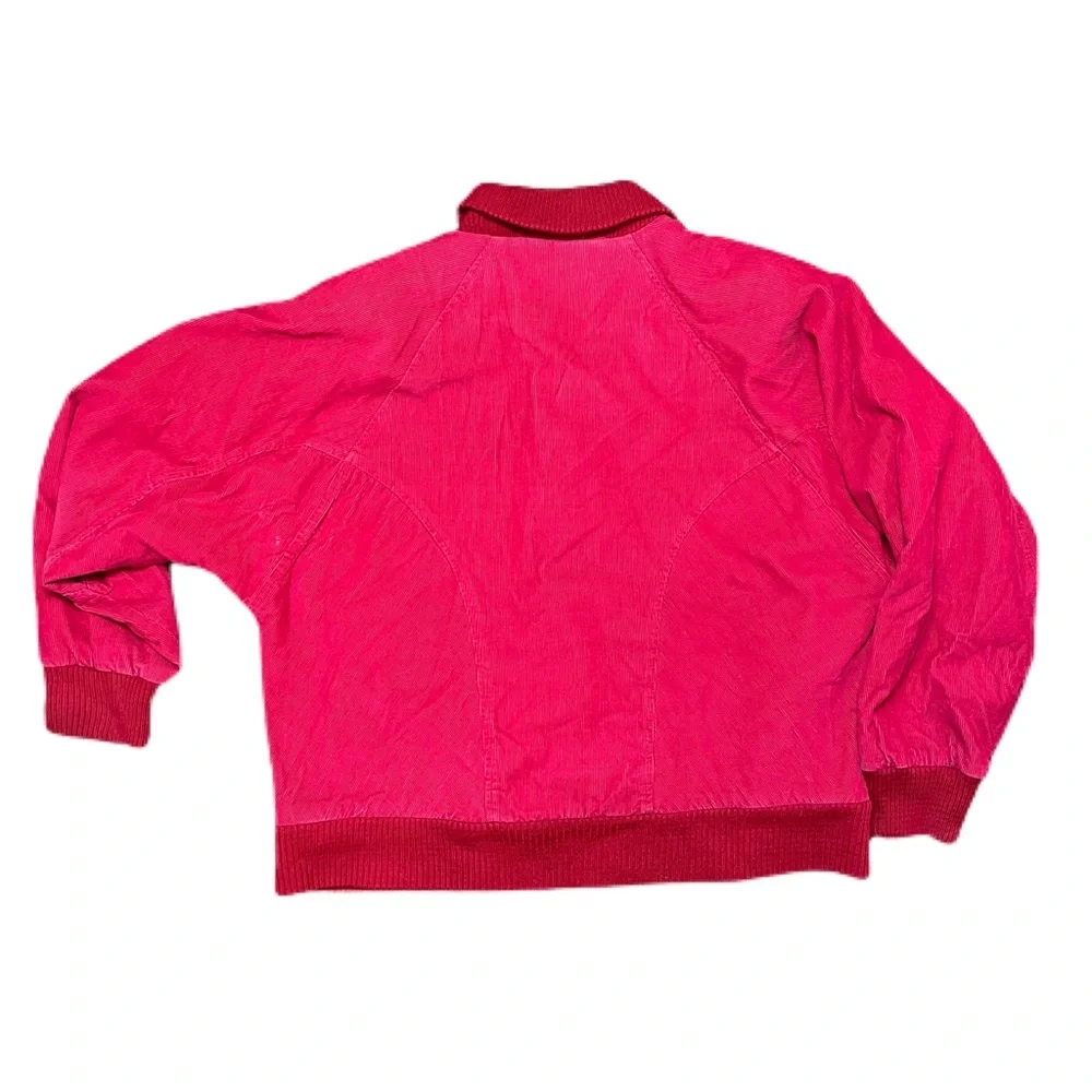 Vintage Red Corduroy Korea Bomber Jacket